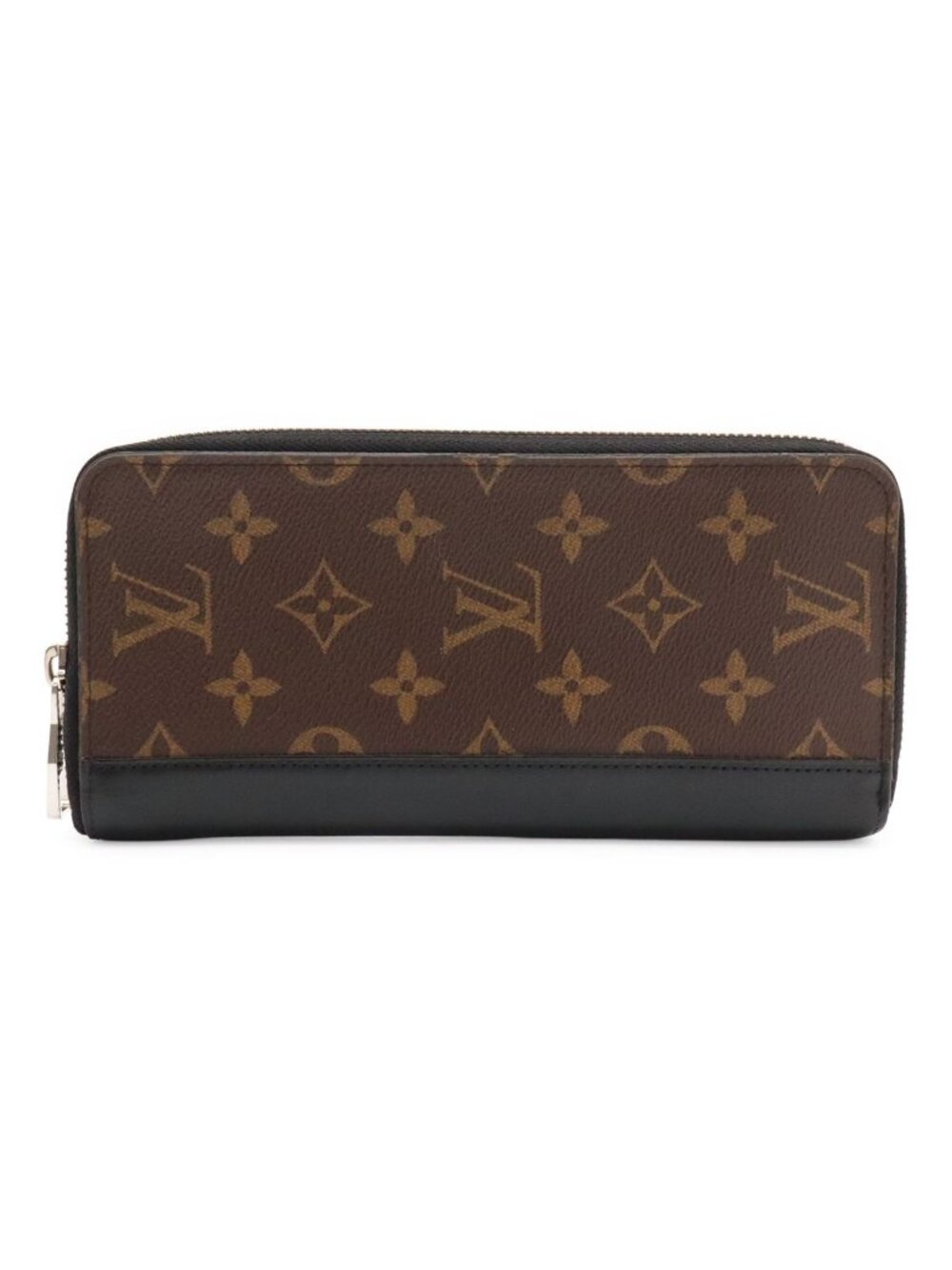Louis Vuitton Monogram Macassar Zippy Wallet Vertical Zip Around Calf Leather
